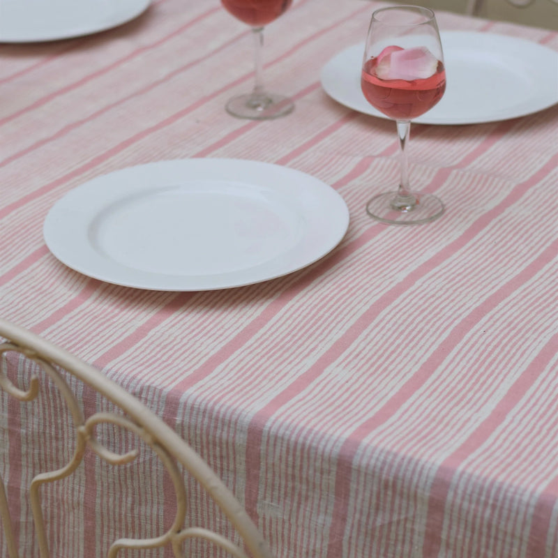 Gulabi Linen Table Cover